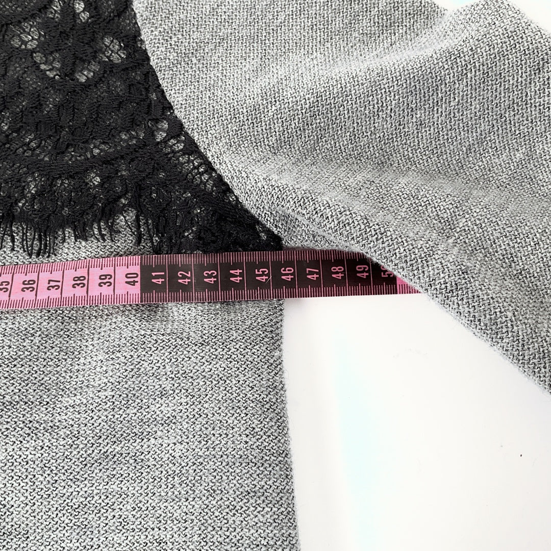 SWEET - Long Sleeve Lace Sweater in Grey