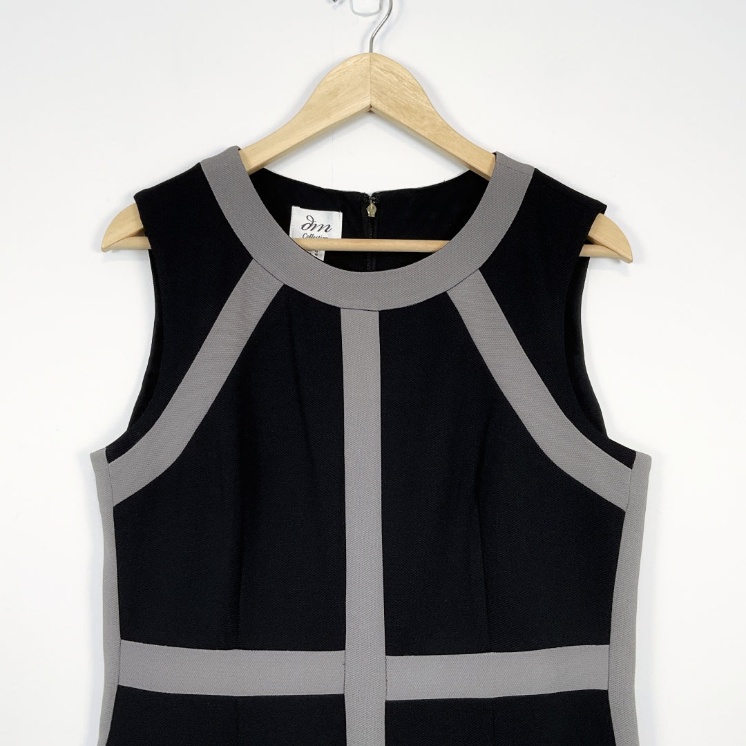 DM Collection - Sleek Color-Block Sheath Dress