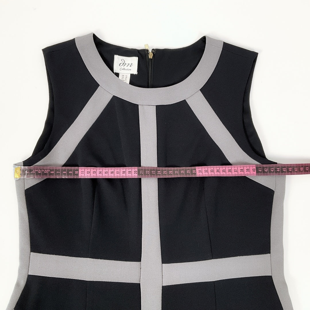 DM Collection - Sleek Color-Block Sheath Dress