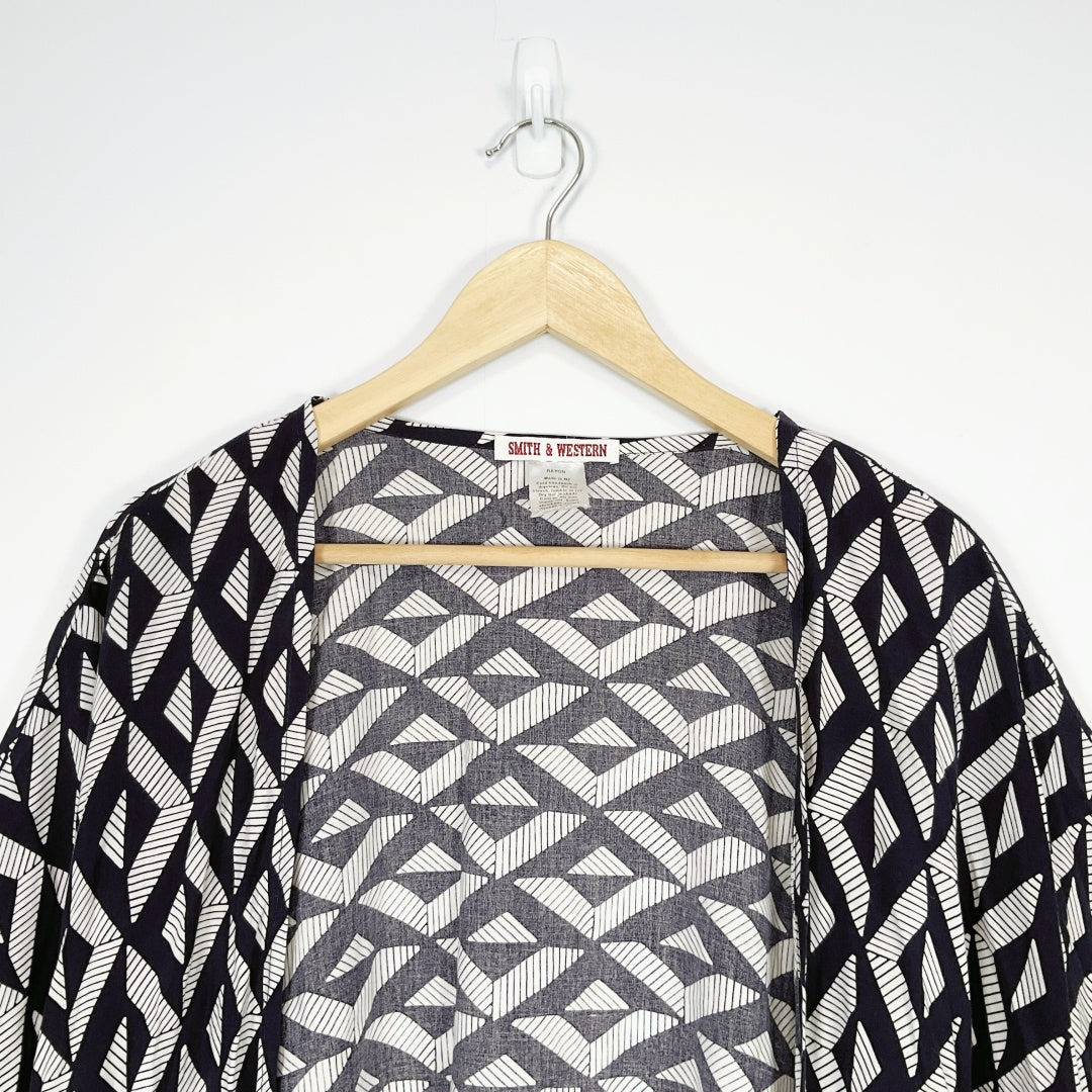 Smith & Western Geometric Print Kimono