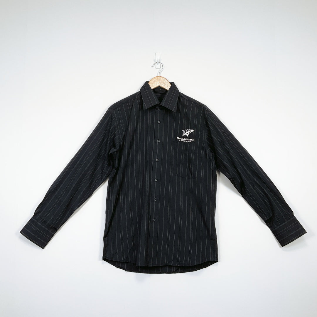 Biz Collection Striped Long Sleeve Shirt – New Zealand Swimming Logo