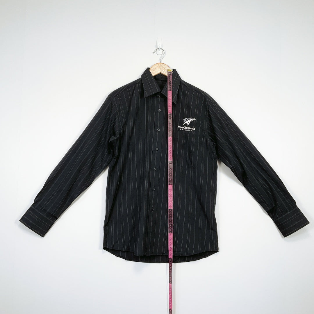 Biz Collection Striped Long Sleeve Shirt – New Zealand Swimming Logo