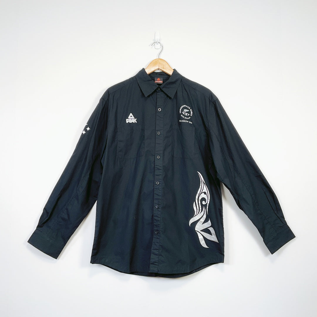 PEAK - Long-Sleeve Shirt in Black - Commonwealth Games NZ Glasgow 2014