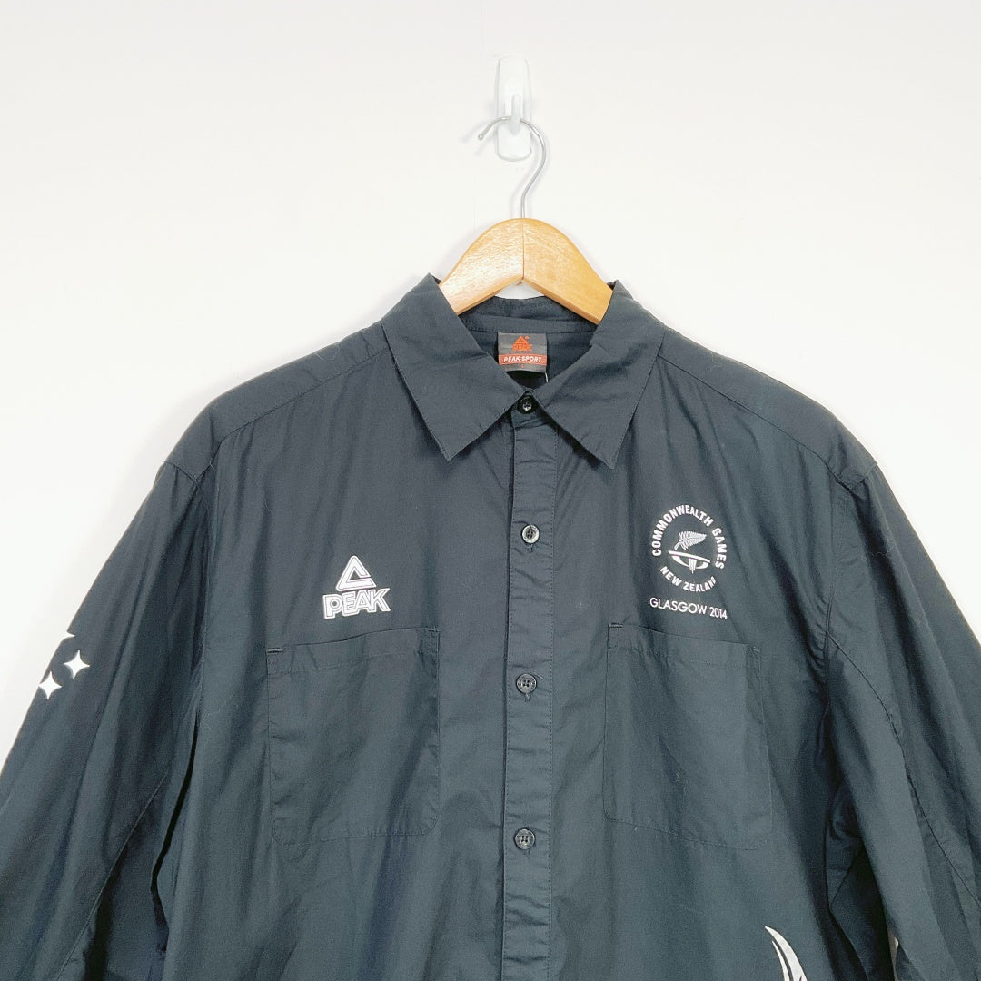 PEAK - Long-Sleeve Shirt in Black - Commonwealth Games NZ Glasgow 2014