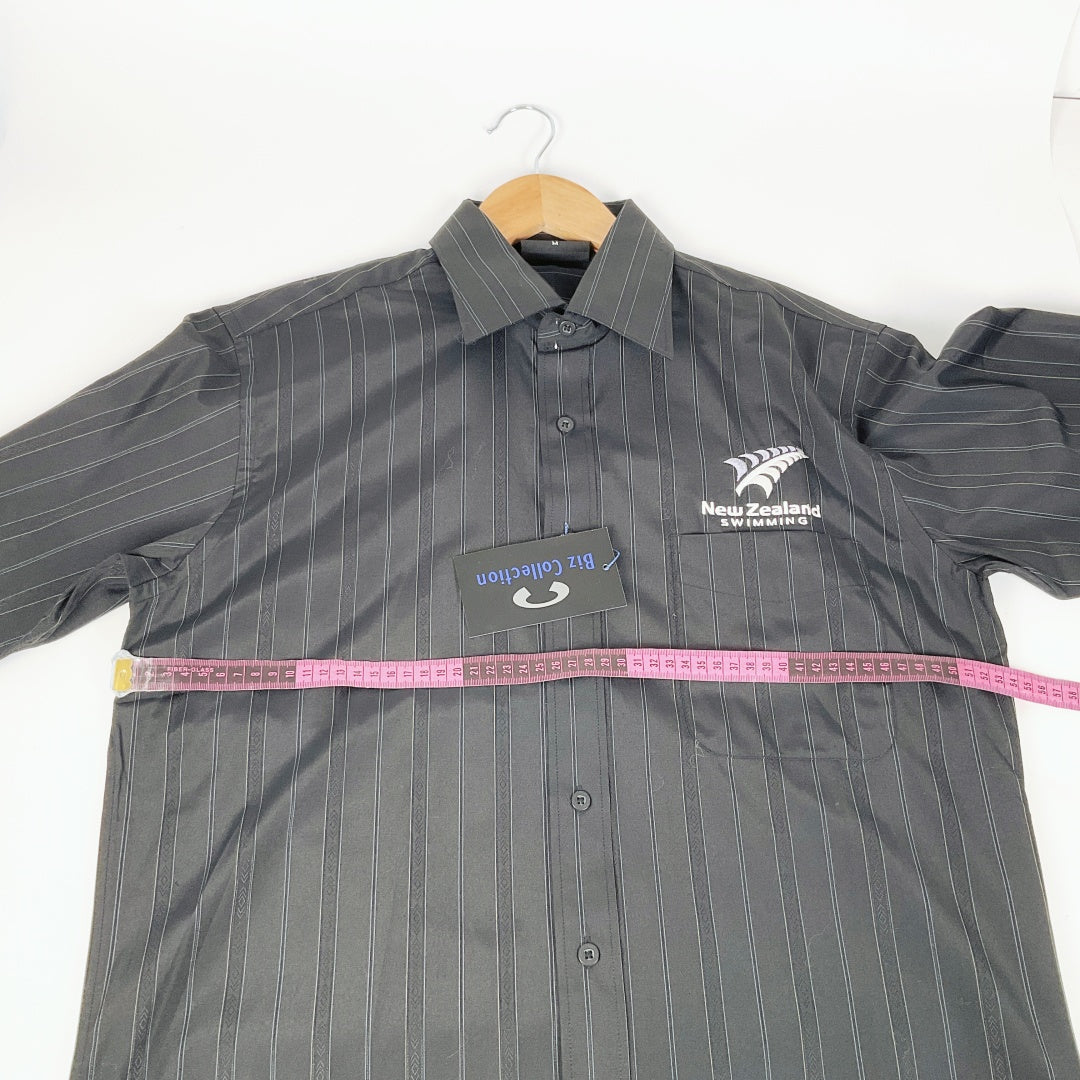 Biz Collection Striped Long Sleeve Shirt – New Zealand Swimming Logo