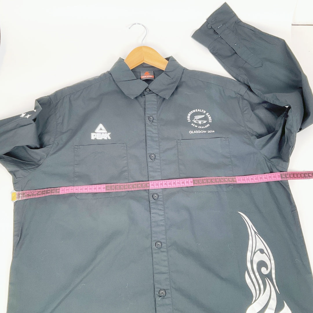 PEAK - Long-Sleeve Shirt in Black - Commonwealth Games NZ Glasgow 2014