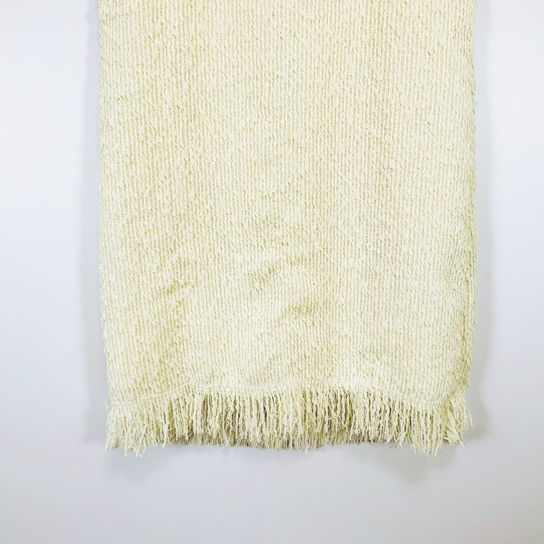 TYD - Sleeveless Fringe Hem Textured Shift Dress