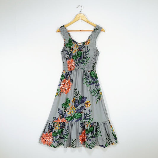 PATRONS OF PEACE - Floral Printed Smocked Sundress