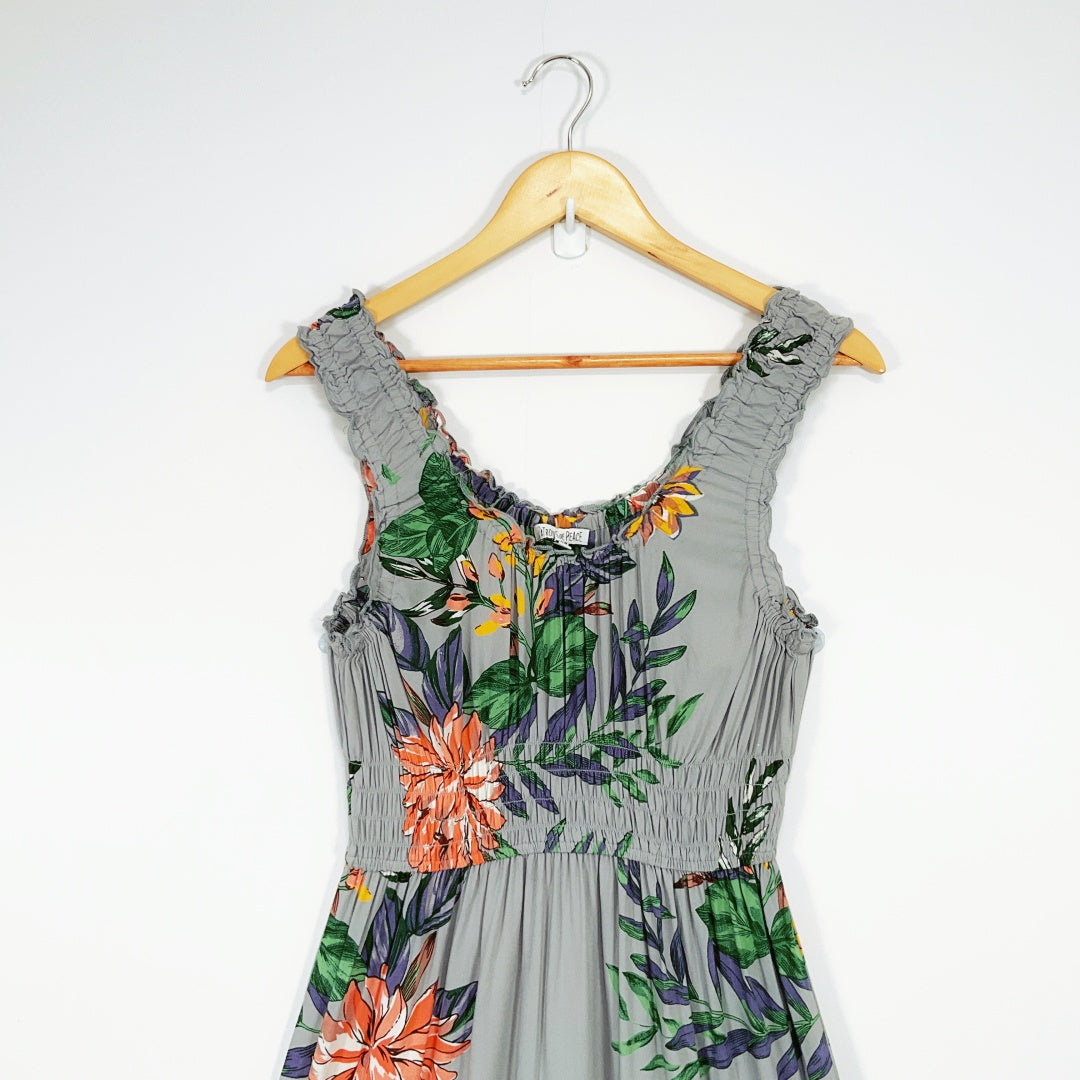 PATRONS OF PEACE - Floral Printed Smocked Sundress