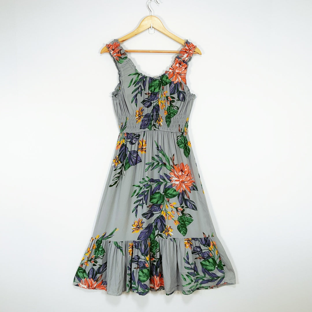 PATRONS OF PEACE - Floral Printed Smocked Sundress