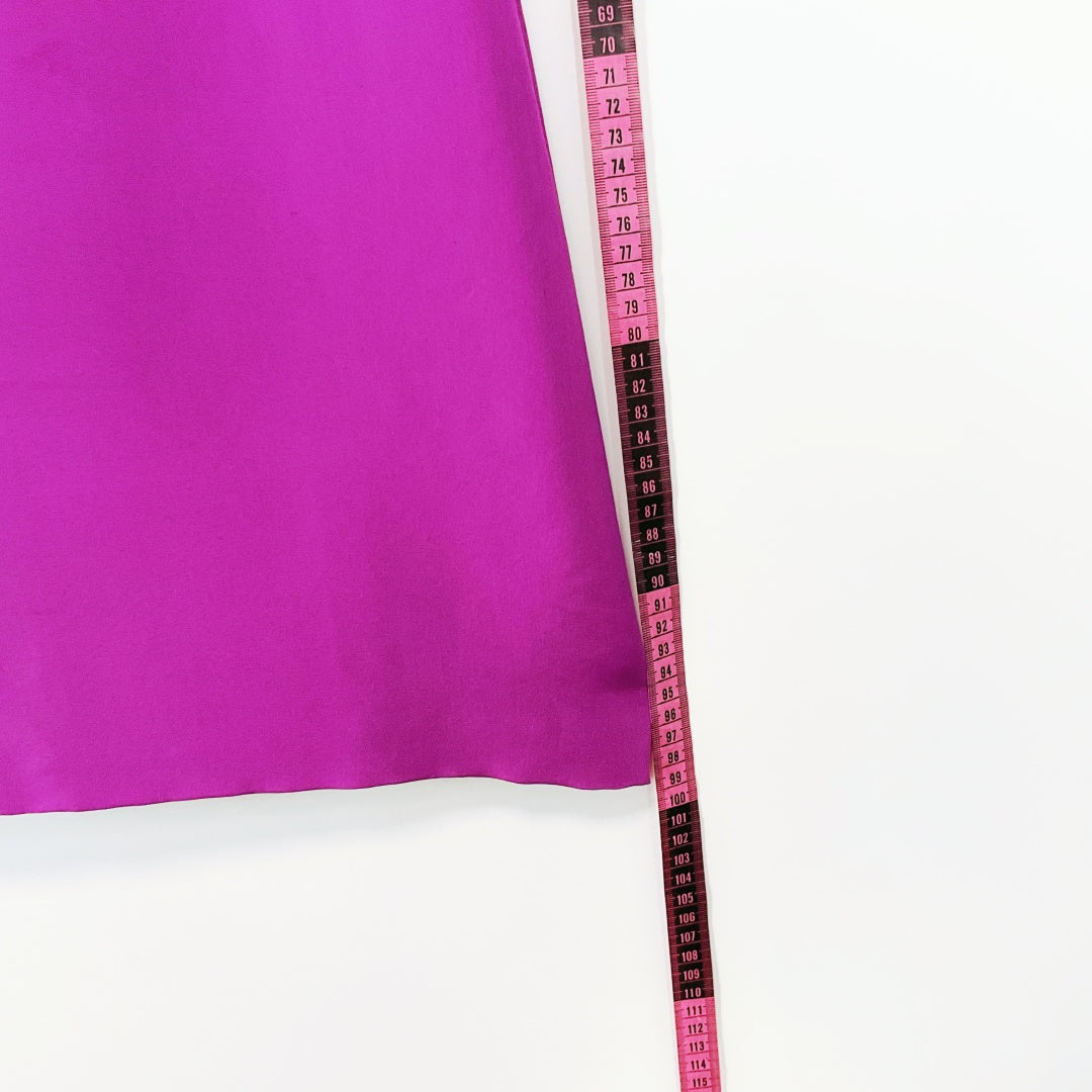 Phase Eight - Silk Cocktail Dress in Purple with Flower Detail