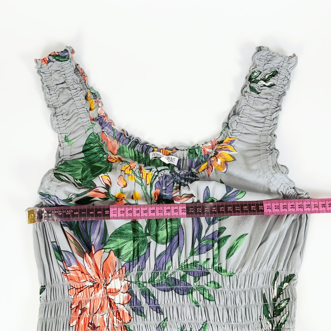 PATRONS OF PEACE - Floral Printed Smocked Sundress