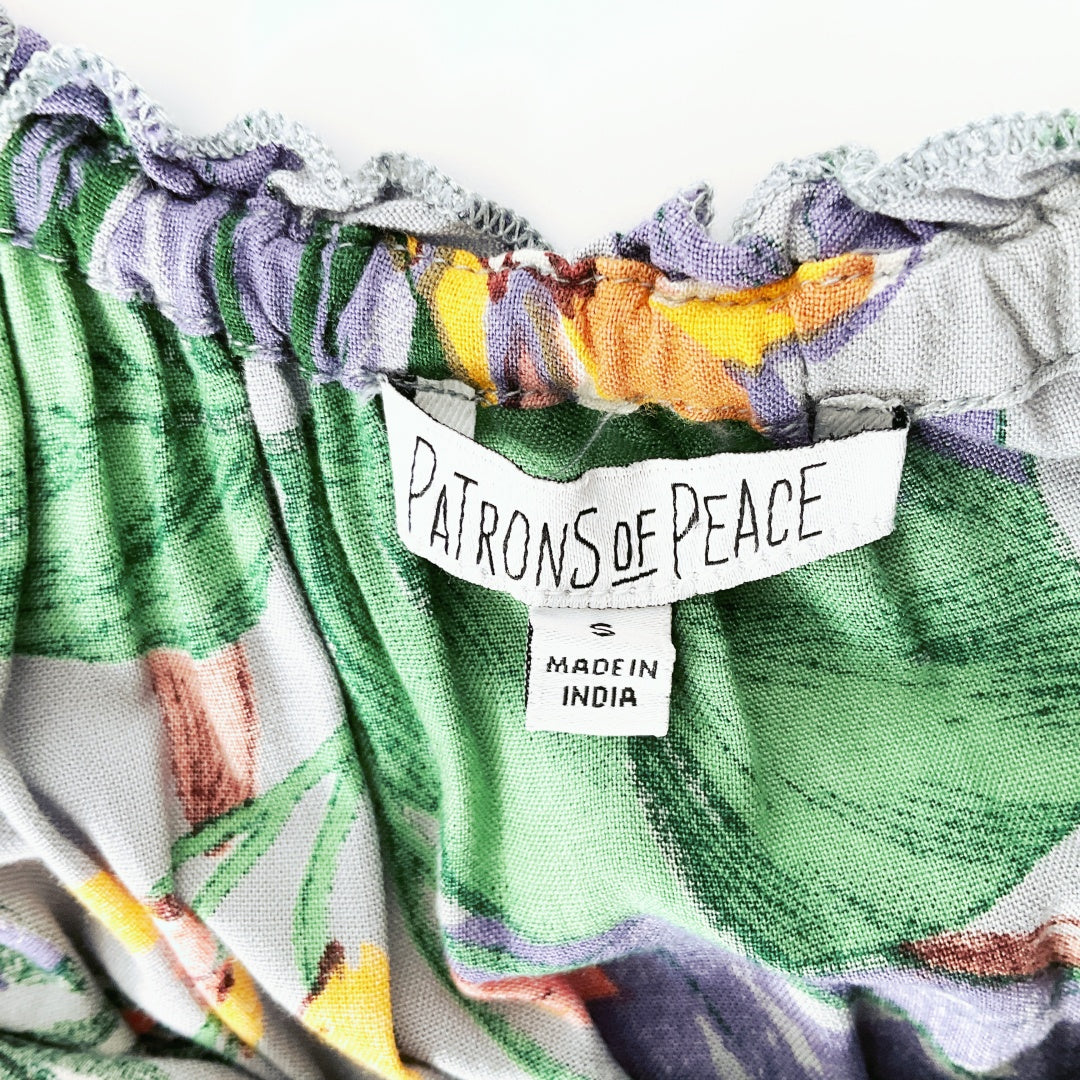 PATRONS OF PEACE - Floral Printed Smocked Sundress