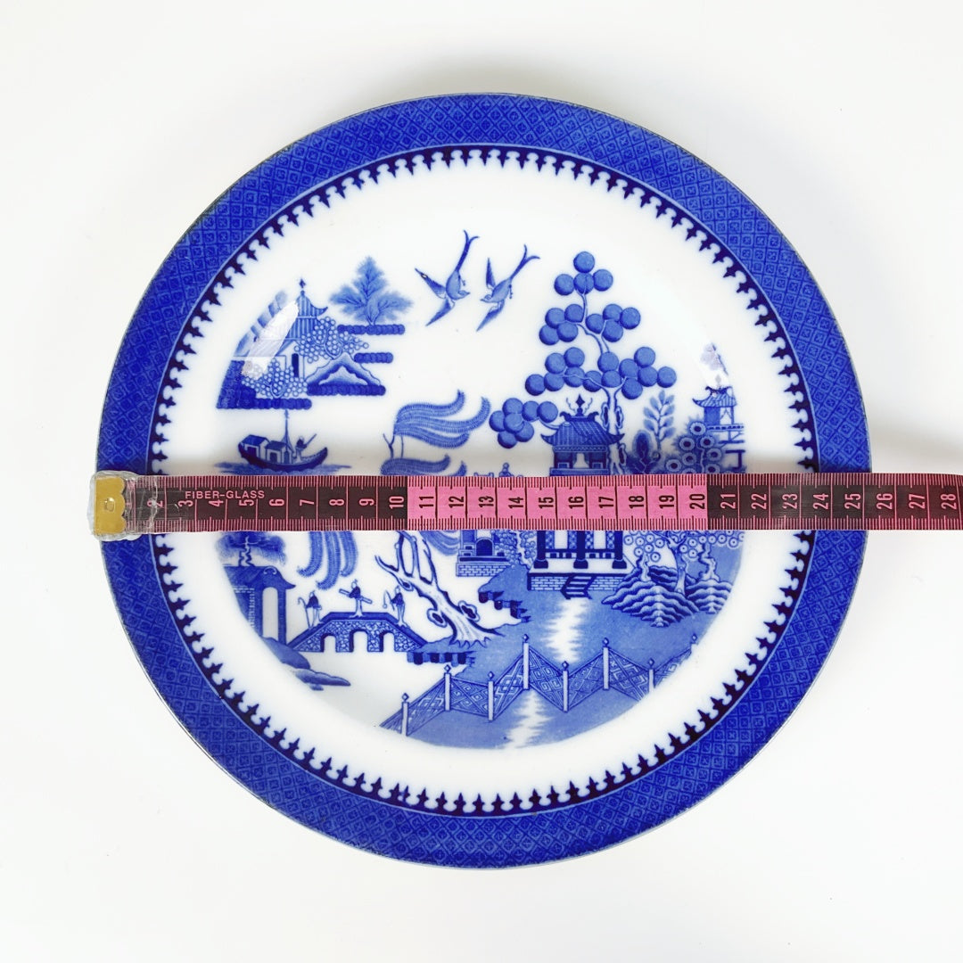 Vintage 1929 Stamped Mintons Blue Willow Lunch Breakfast Plate