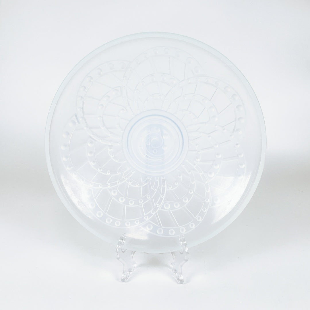 Large 1930s Art Deco Frosted Glass Bowl by Jacques Landier