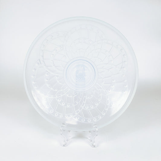 Large 1930s Art Deco Frosted Glass Bowl by Jacques Landier