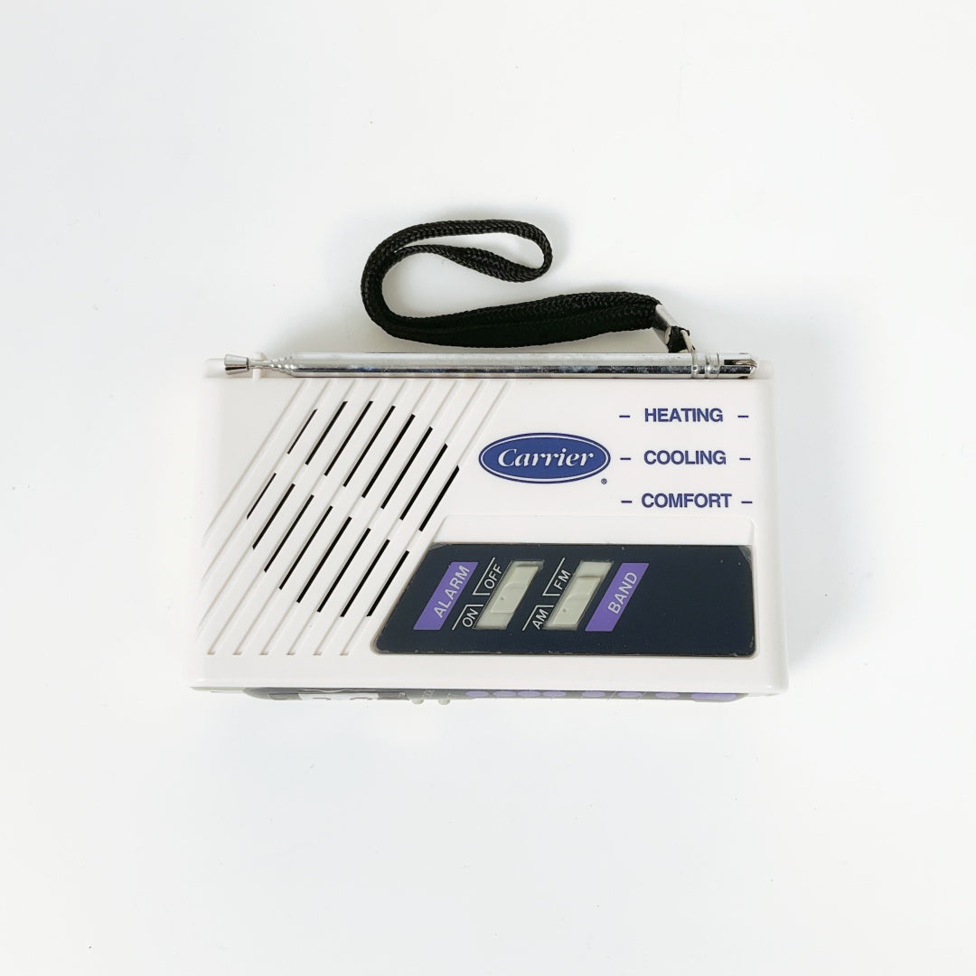 Vintage White AM/FM Alarm Clock Radio CR-223