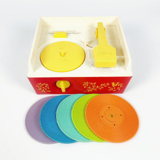 Fisher Price - Vintage 1970's Rare Record Player with Original 5 Records
