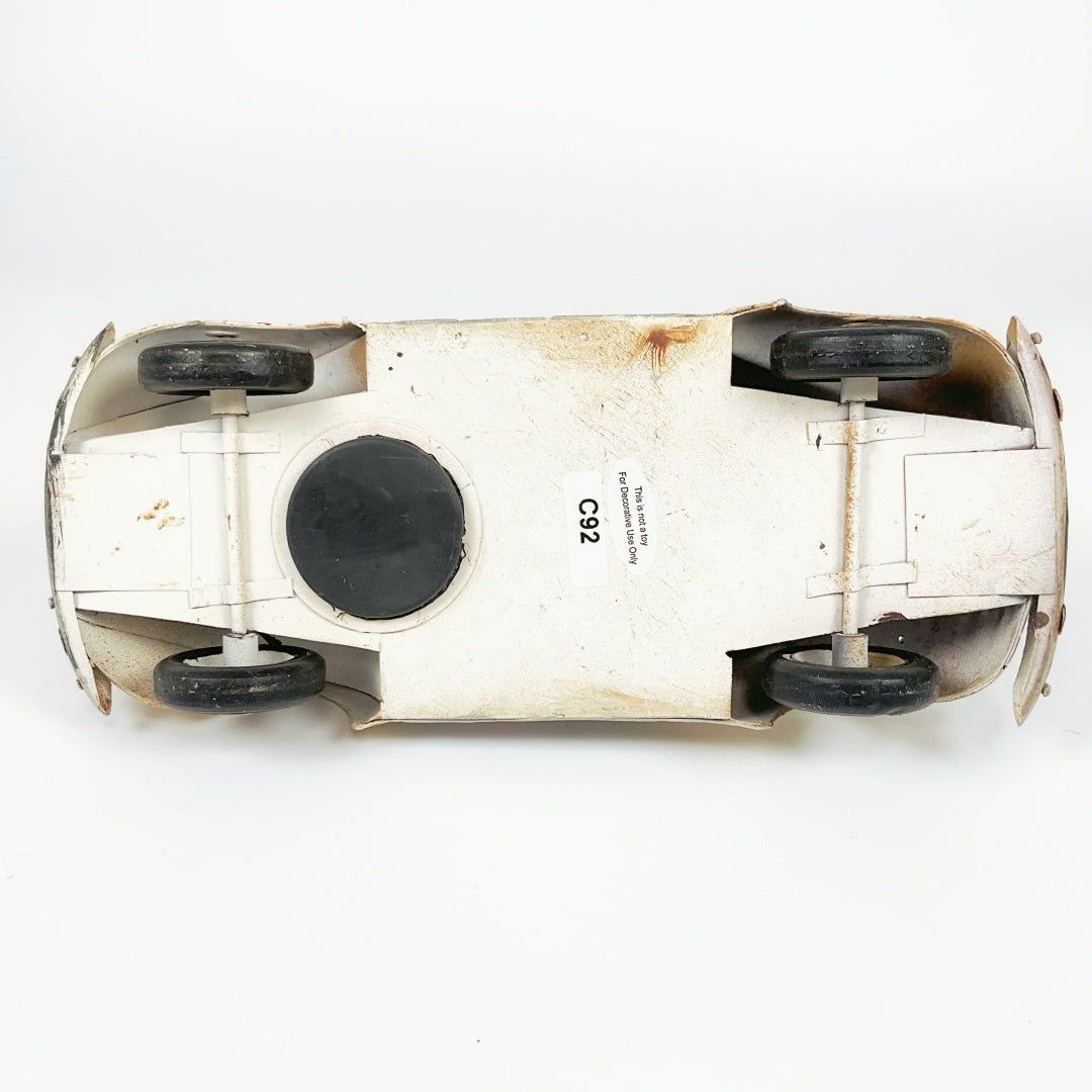 VW Beetle-White big vintage design-old look car bug-moneybox-picture frame