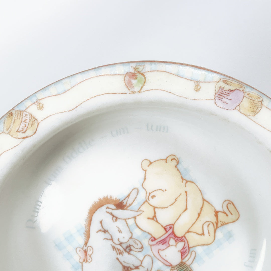 Disney Winnie the Pooh &  Eeyore Ceramic Child's Bowl-Vintage Collectible Dish