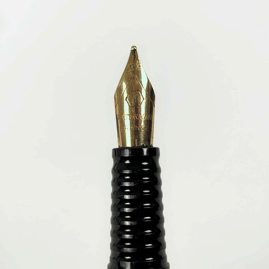 Waterman Laureat Fountain Pen Marble Red Medium Pt In Box