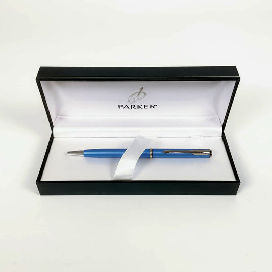 PARKER - Twist Ballpoint Polished Blue Pen - Blue Ink
