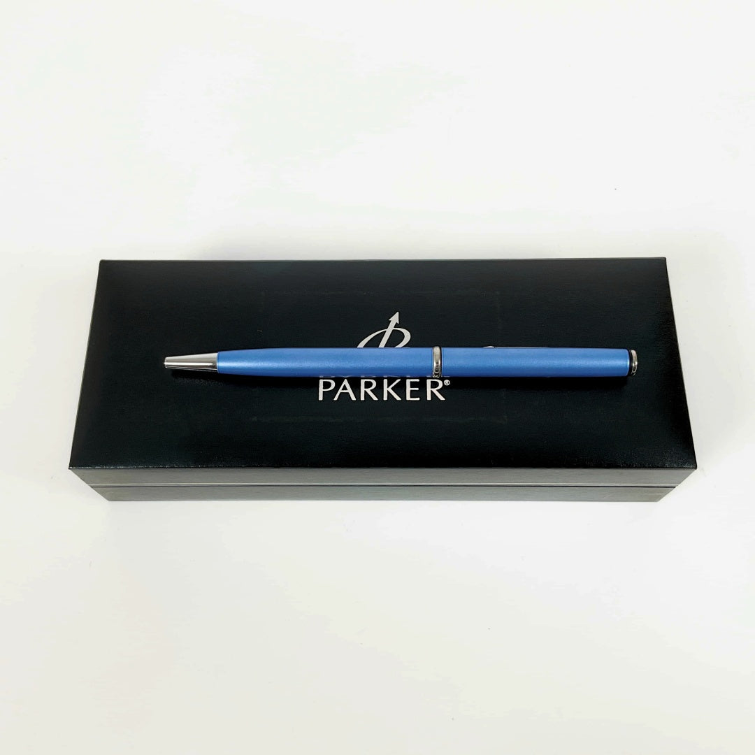 PARKER - Twist Ballpoint Polished Blue Pen - Blue Ink