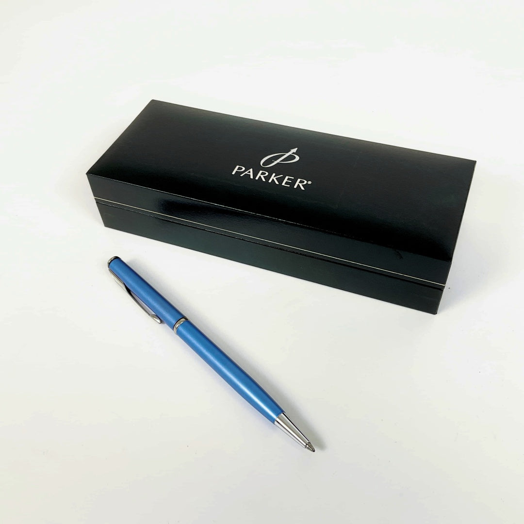 PARKER - Twist Ballpoint Polished Blue Pen - Blue Ink