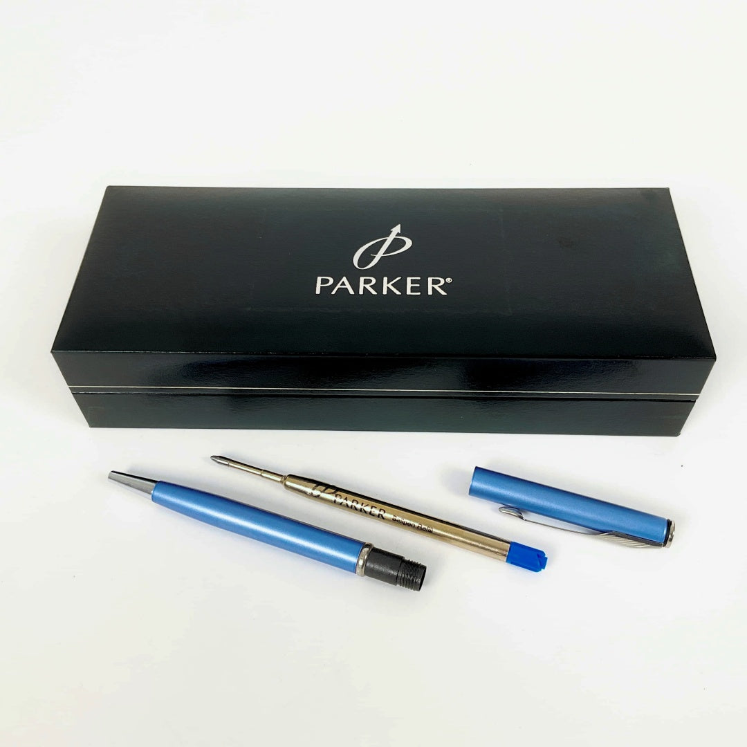 PARKER - Twist Ballpoint Polished Blue Pen - Blue Ink