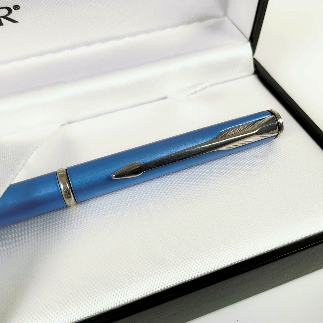 PARKER - Twist Ballpoint Polished Blue Pen - Blue Ink