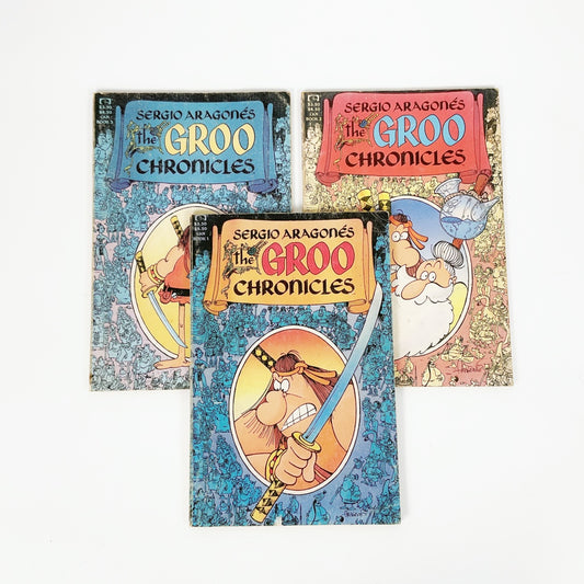 Vintage The Groo Chronicles Comic Book Set (Books 1–3) by Sergio Aragonés – Epic/Marvel Comics