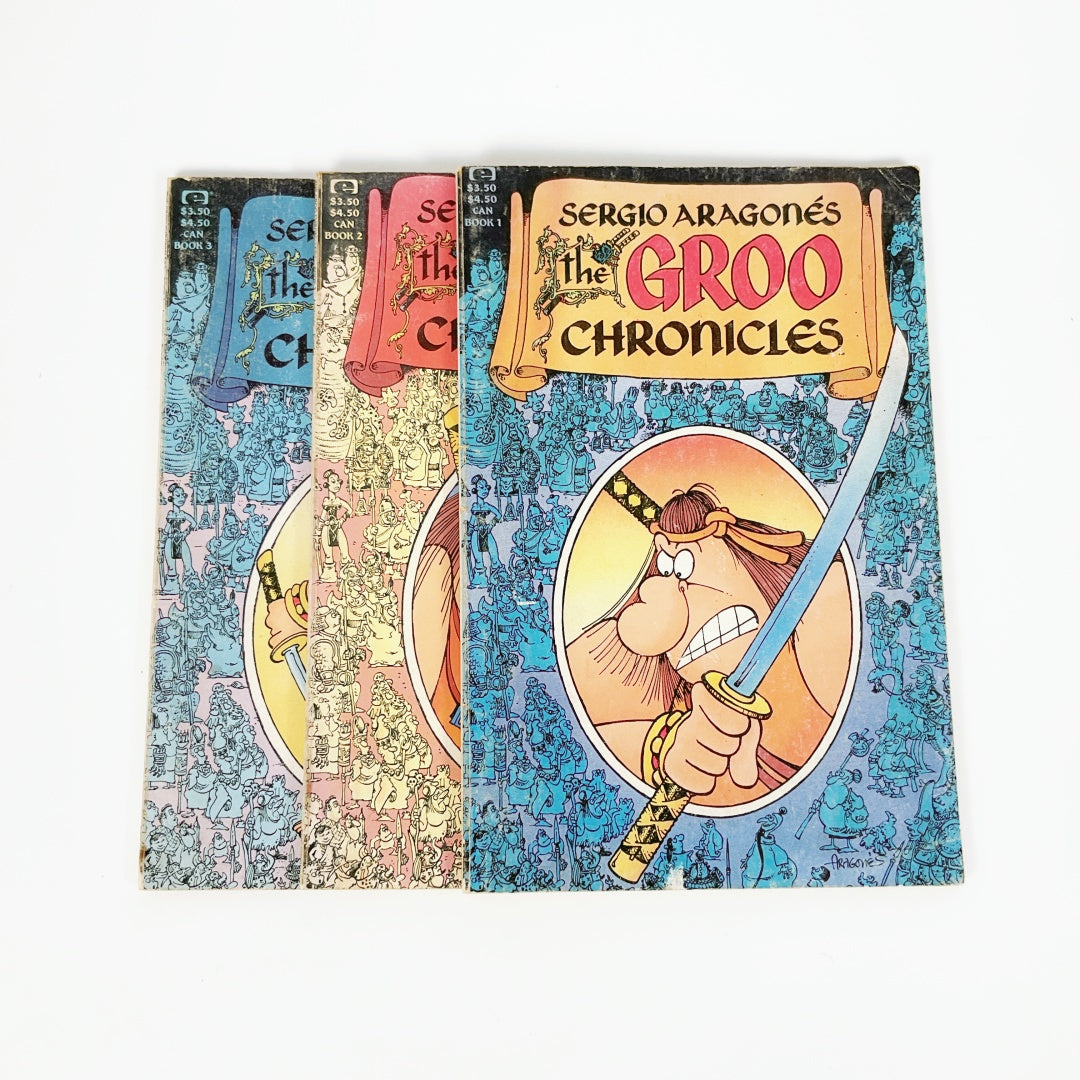 Vintage The Groo Chronicles Comic Book Set (Books 1–3) by Sergio Aragonés – Epic/Marvel Comics