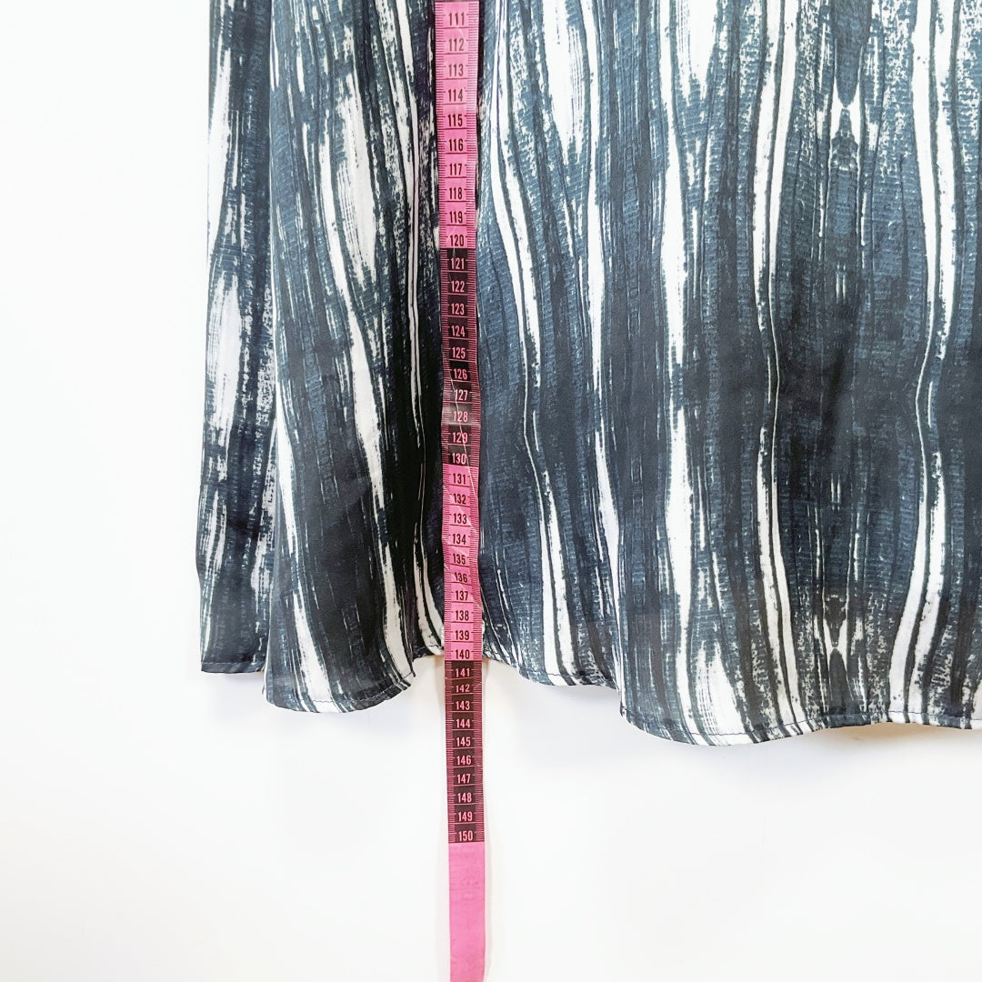 MINKPINK - Black & White Abstract Print Maxi Dress