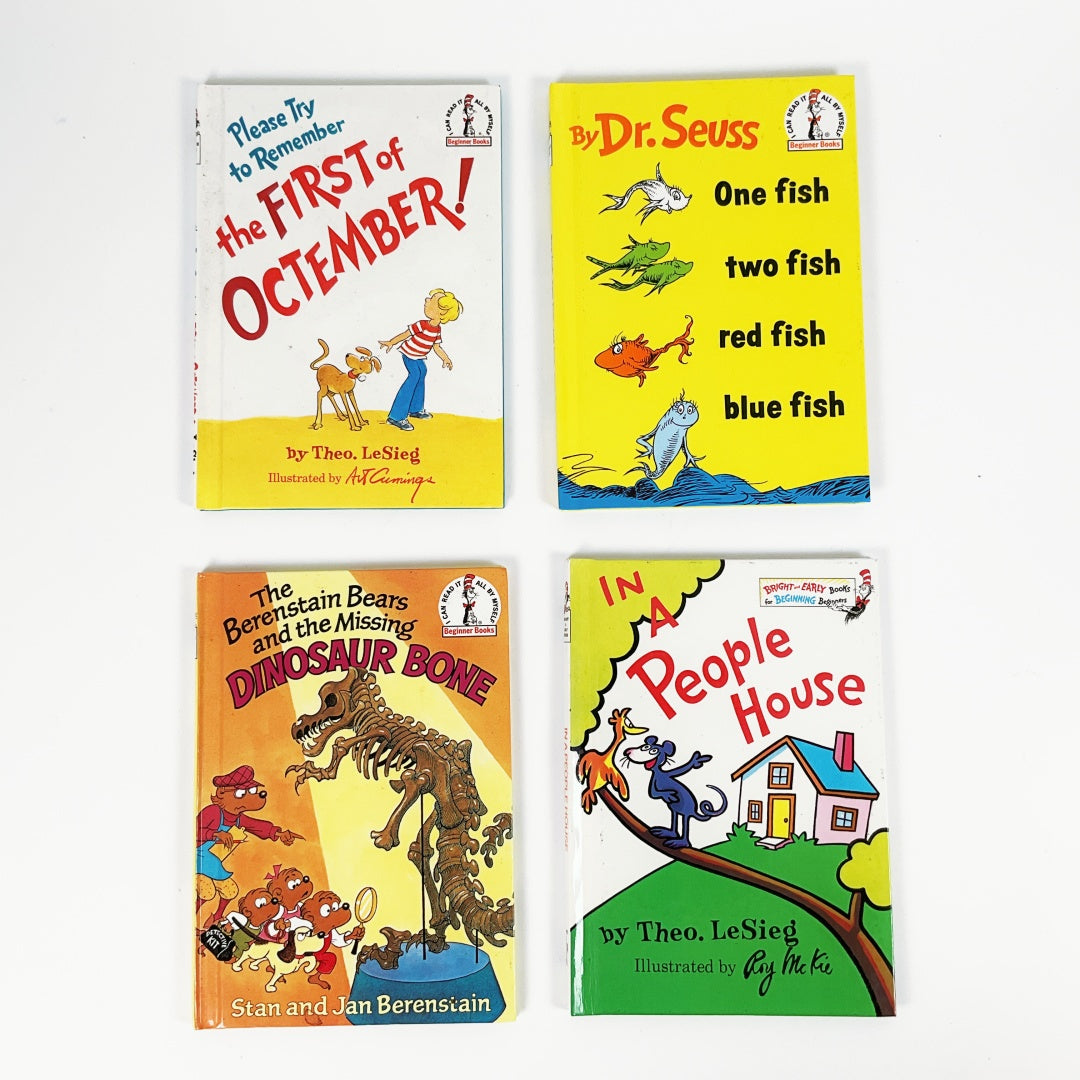 Vintage Beginner Books (Hardcover) Set of 12 – Dr. Seuss, Berenstain Bears & More – Classic Children's Books