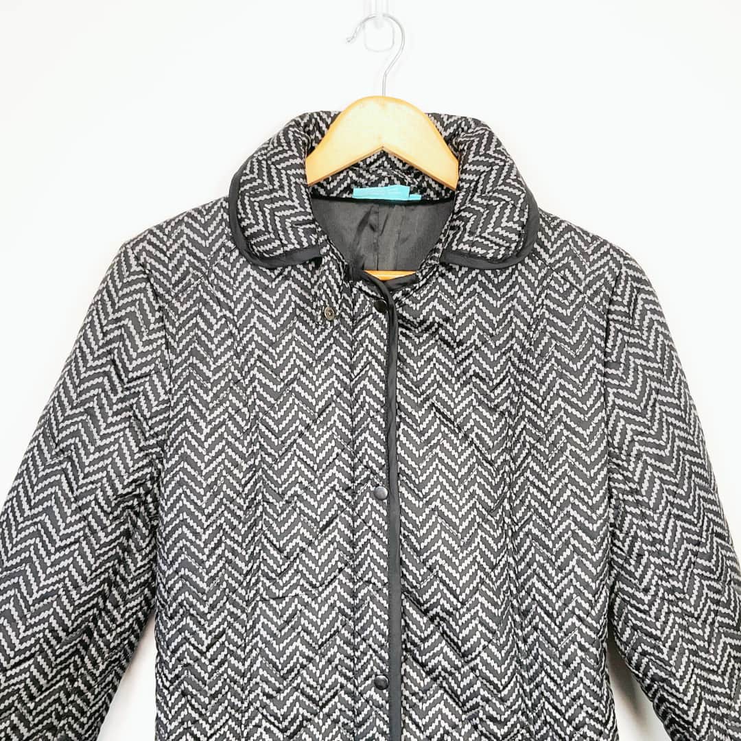 Blue Illusion - Patterned Puffer Jacket