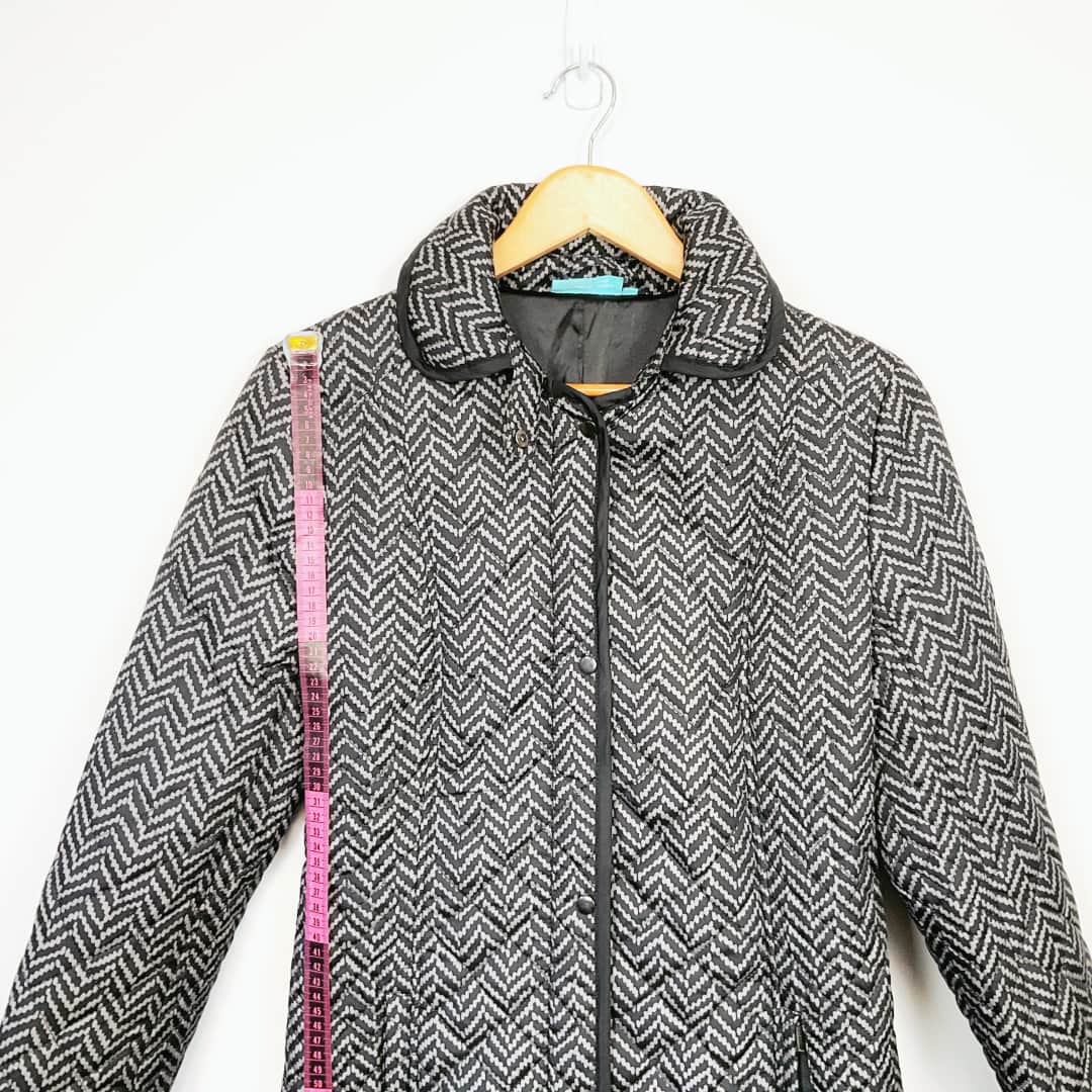 Blue Illusion - Patterned Puffer Jacket