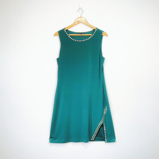 41 Hawthorn - Silver Studded Green Dress