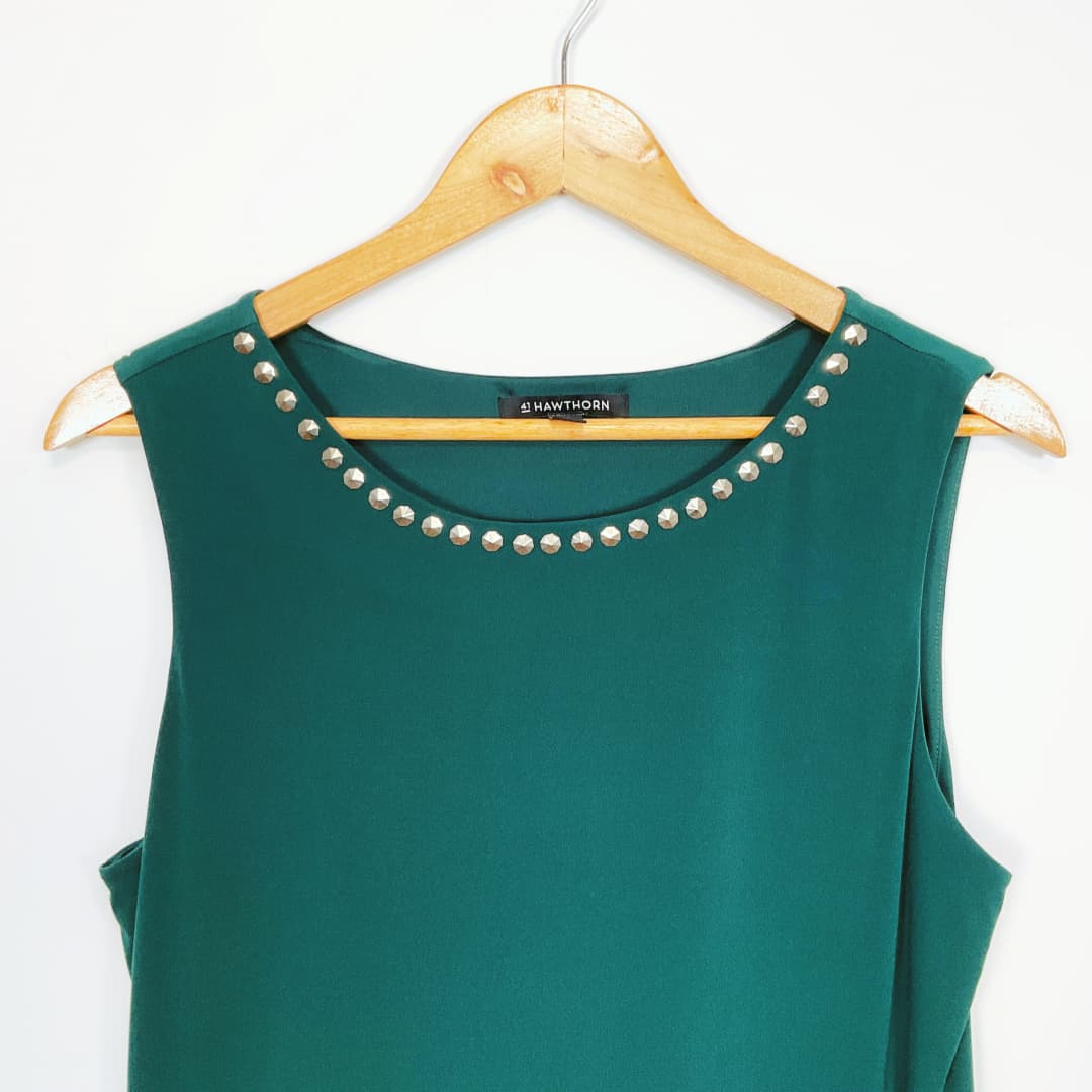 41 Hawthorn - Silver Studded Green Dress SPCA Op Shops 41 Hawthorn - Silver Studded Green Dress SPCA Op Shops