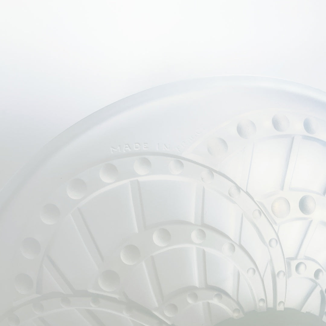 Large 1930s Art Deco Frosted Glass Bowl by Jacques Landier