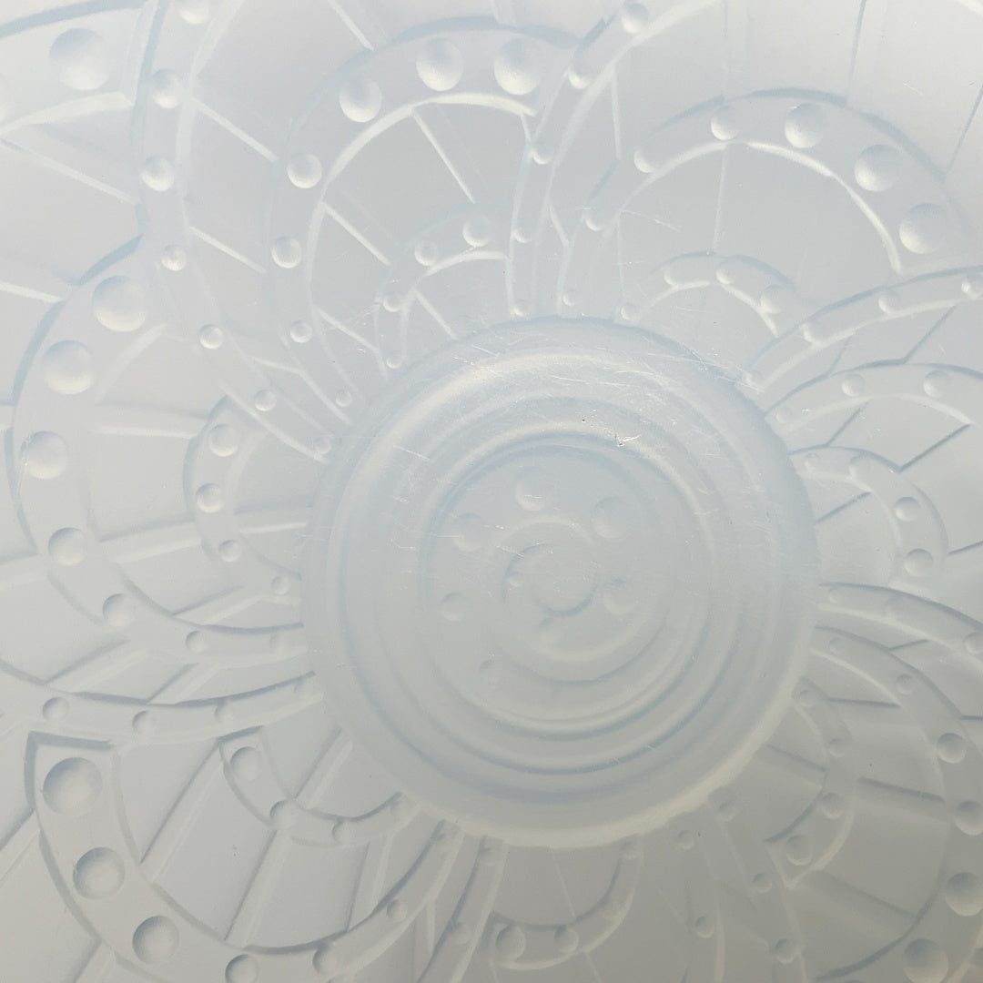 Large 1930s Art Deco Frosted Glass Bowl by Jacques Landier