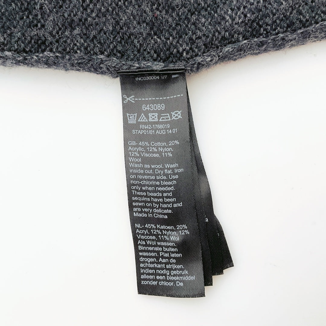 Monsoon Embellished Charcoal Grey Knit Sweater