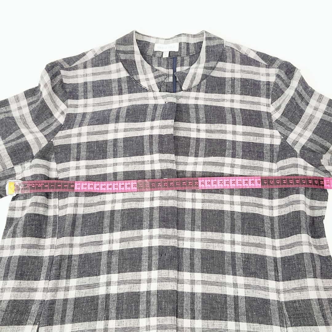 Grace Hill - Grey & Black Check Longline Jacket