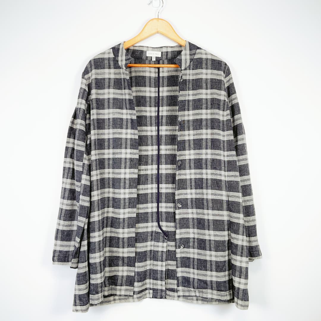 Grace Hill - Grey & Black Check Longline Jacket