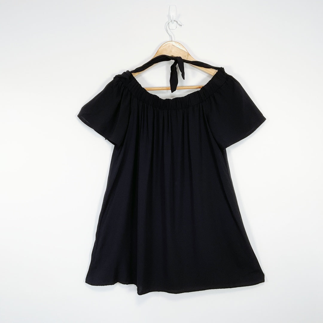 MANGO - Casual Wear Black Off-Shoulder Top