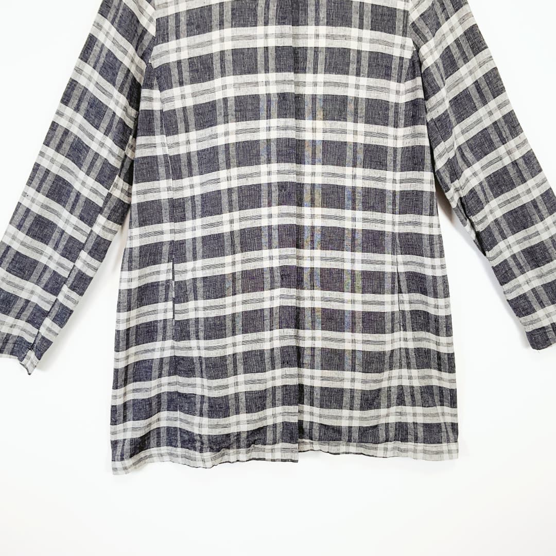 Grace Hill - Grey & Black Check Longline Jacket
