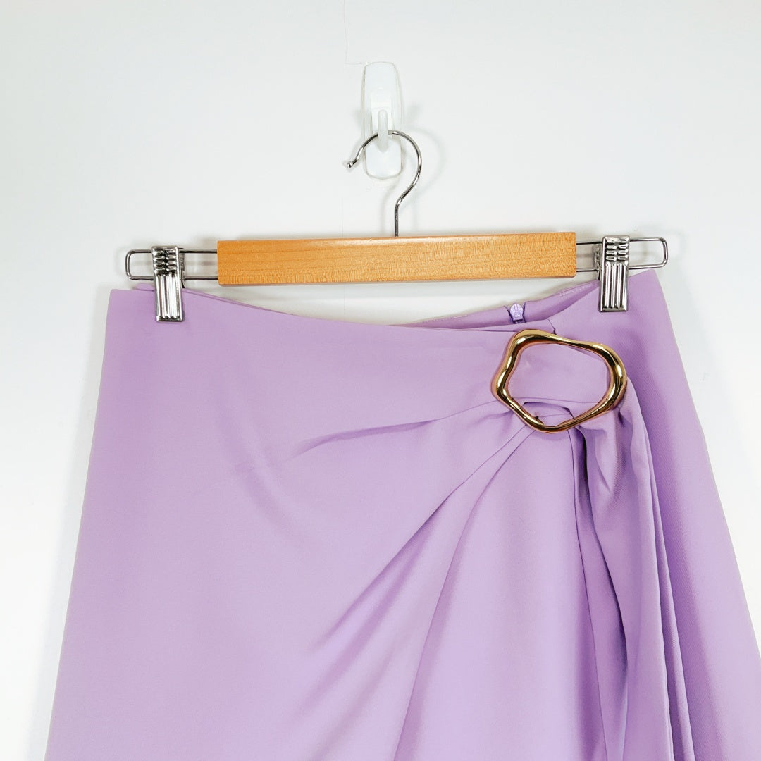 Coop by TRELISE COOPER - Lilac Wrap Skirt with Gold Ring Detail