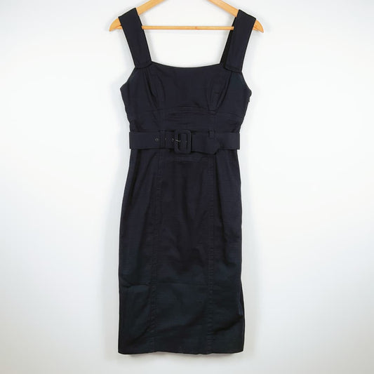 CUE - Denim Belted Midi Dress