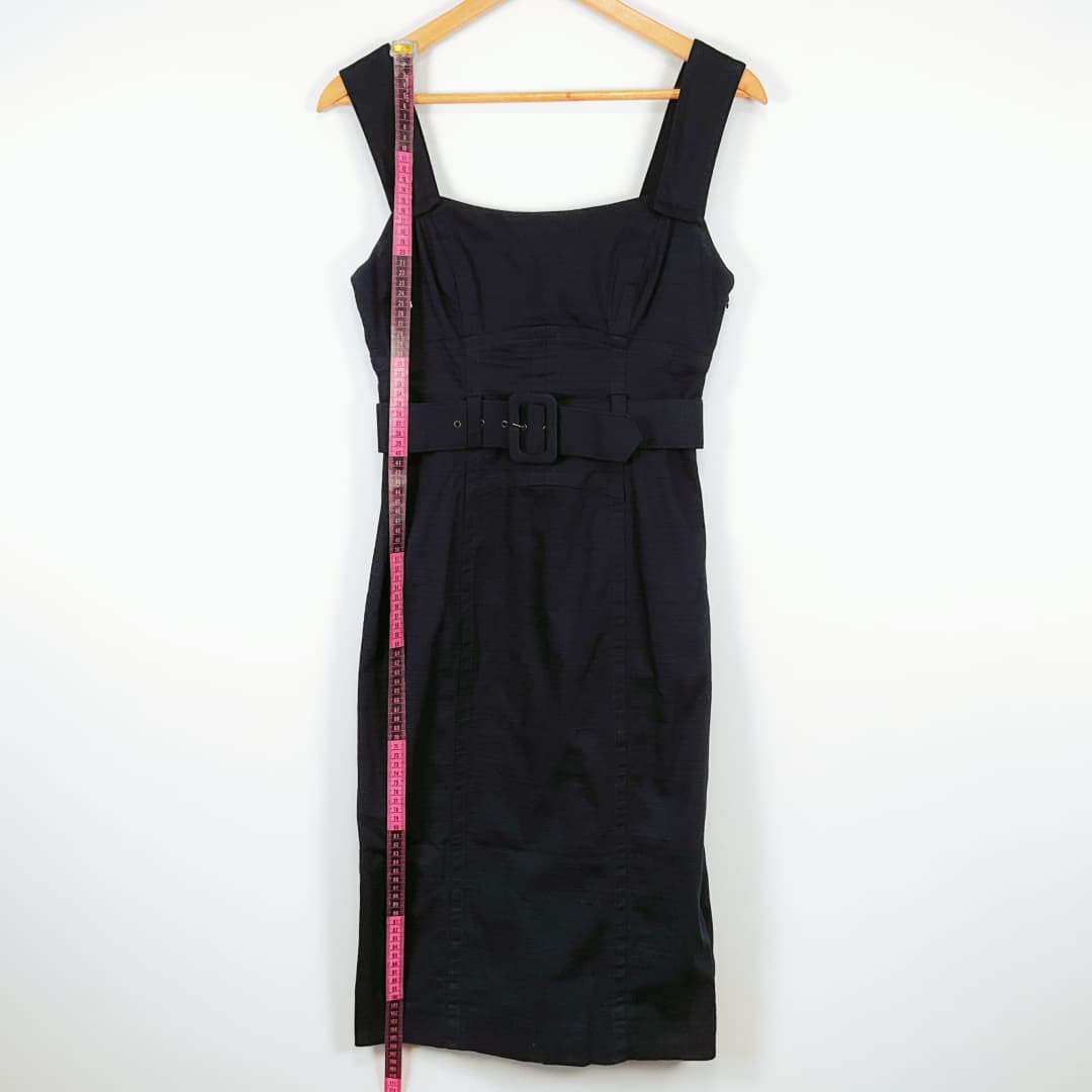 CUE - Denim Belted Midi Dress