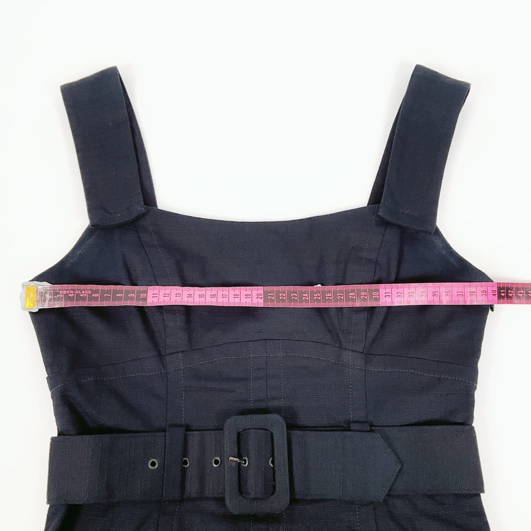 CUE - Denim Belted Midi Dress