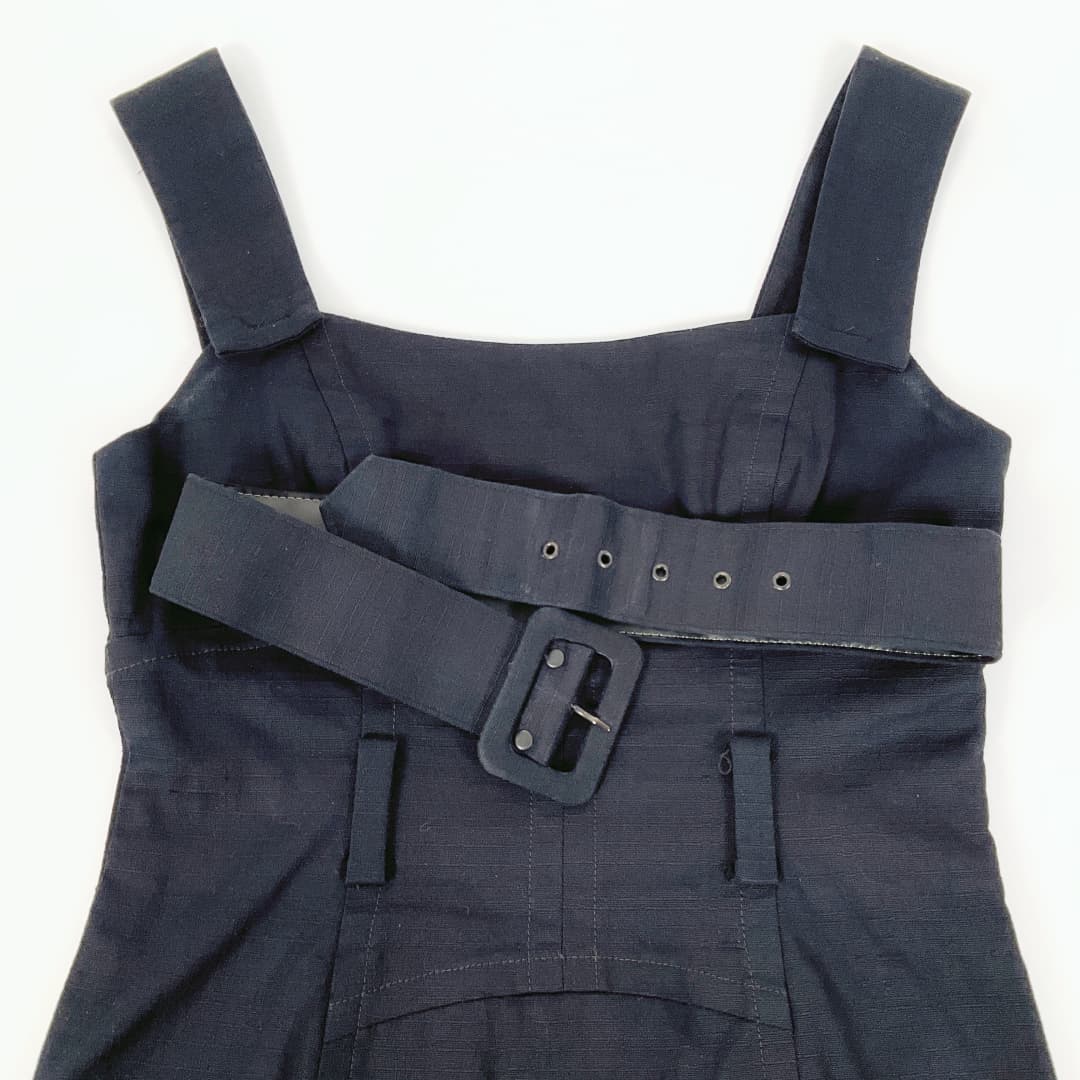 CUE - Denim Belted Midi Dress